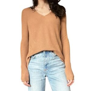 Banana Republic Women’s V-Neck Light Brown Sweater- 60% Cotton- Size XS